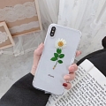 Handmade Telefon Case for iPhone Samsung Telefon Cosplay (Single Chrysanthemum)