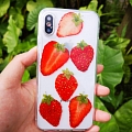 Handmade 電話番号 Case for iPhone Samsung 電話番号 コスプレ (Strawberry)