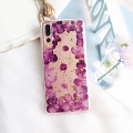 Handmade Teléfono Case for iPhone Samsung Teléfono Cosplay (Purple Flowers)