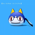 Cute Blue Rover Cat AirPods Silicone Case for Apple AirPods 1, 2, Pro from Animal Crossing