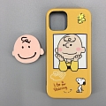 Snoopy Charlie коричневый Silicone Телефон Case for iPhone 7 8 plus x xr xs max case Косплей (81096)