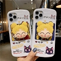 Sailor Moon синий желтый Silicone Телефон Case for iPhone 7 8 plus x xr xs max case Косплей (81157)