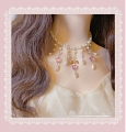 белый а также Пурпурный Imitation Pearl Kawaii Star Collar Choker for Women Косплей (1245)