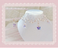 ホワイト Lace ロリータ Butterfly Collar Choker for Women コスプレ (1245)