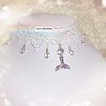 White Lace Lolita Mermaid Tail Collar Choker for Women (1245)