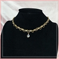 Gold Gem Lolita Collar Choker for Women Cosplay (1245)