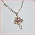 белый Imitation Pearls Лолита розовый Gem Collar Choker for Women Косплей (1255)