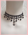 Black Lace Gothic Flower Collar Choker for Women (1355)