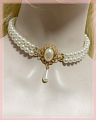 белый Imitation Pearls Лолита Collar Choker for Women Косплей (1335)