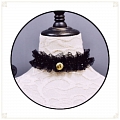 Schwarz Spitze Lolita Bell Collar Choker for Women Cosplay (3575)