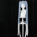 Cosplay Long Grey White Twin Pony Tails Wig (684)