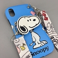 Snoopy Charlie Marrone Silicone Telefono Case for iPhone 7 8 plus x xr xs max case Cosplay (82853)