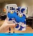 Handmade 푸른 Bear 전화 Case for iPhone 7 8 plus x xr xs 11 12 mini pro max case 코스프레 (83123)