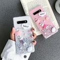 Handmade Transparent Pink Green Hello Mr. Rabbit Phone Case for Samsung S9 10 20 Plus Ultra and Note 10 Plus