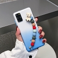 Handmade Transparent Bear Phone Case for Samsung S10 20 Plus Ultra and Note 20 10 Plus and A51 A71