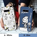 Handmade Bianco Blu Snoopy Telefono Case for Samsung S9 10 Plus Cosplay