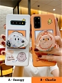 Handmade Charlie Snoopy Telefono Case for Samsung S89 10 20 Plus Ultra e Nota 89 10 Plus Cosplay