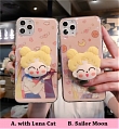 Handmade Pink Sailor Moon Luna Cat Phone Case for iPhone 678 s Plus x XS Max XR SE2 11 Pro Max
