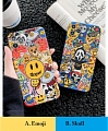 Handmade Emoji Skull 電話番号 Case for iPhone 78 Plus x XS Max XR 11 Pro Max コスプレ