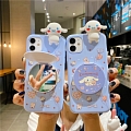 iPhone 15 Handmade 3D Purpura Japanese Perro Mirror Teléfono Case for iPhone 678 s Plus x XS Max XR 11 12 13 mini 14 15 Plus Pro Max Cosplay