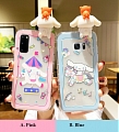 Handmade 3D Rosado Azul Japanese Perro Teléfono Case for iPhone 5678 s Plus se se2 x XS Max XR 11 12 mini Pro Max Cosplay