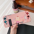 Pink Pudding Dog Cartoon Gamer Switch Shell Protection Cover TPU