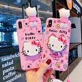 Handmade Rosa Kitty 3D Telefono Case for Samsung S6789 10 20 21 22 23 Plus Ultra e Nota 89 10 20 Plus Ultra e A Series Cosplay