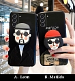 Handmade Cartoon Black Green Boy Girl Leon Matilda 3D Phone Case for Samsung S89 10 20 21 Plus Ultra and Note 89 10 Plus