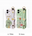 Handmade Cartoon White Green Roar Dinosaur 3D Phone Case for iPhone 78 Plus X XS XR XSmax 11 12 mini Pro Max