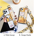 Handmade Cartoon White Orange Snoopy Charlie 3D Phone Case for iPhone 678 s Plus X XS XR XSmax 11 Pro Max