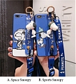 Handmade Cartoon Azul Sports Space Snoopy 3D with Telefone Case for iPhone 678 s Plus X XS XR XSmax 11 Pro Max Acessório