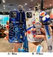 Handmade Cartoon Japanese Azul Cat Branco with 3D Telefone Case for Samsung S89 10 20 21 Plus Ultra e Note 89 10 20 Plus Ultra Acessório