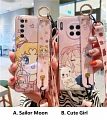Handmade Cute 담홍색 Sailor Moon 소녀 3D 전화 Case for Huawei Mate P20 P30 P40 Pro 과 Mate 20 30 Pro 코스프레