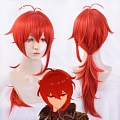 Diluc Wig (3rd, Long, Straight, Red) from Genshin Impact