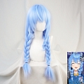 Virtual Youtuber Hoshimachi Suisei 가발 (Long Blue Braids)