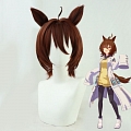 Uma Musume Pretty Derby Agnes Tachyon Парик (Short Brown, with Ears)