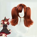 Uma Musume Pretty Derby Nice Nature (Uma Musume Pretty Derby) Parrucca (Medium Brown, Twin Pony Tails)