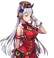 Uma Musume Pretty Derby Gold Ship Peruca (Long Straight Silver, with Ears)