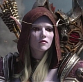Sylvanas Windrunner Chromie Perruque (Long Curly Blonde)