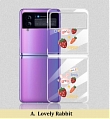 Handmade Animals Orso Coniglio Bunny Duck Shiba Clear Telefono Case for Samsung Galaxy Z Flip e Z Flip 3 Cosplay (4G)