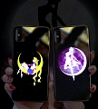 Marin Moon Flash Light Téléphone Case for iPhone 6 7 8 s plus x xr xs max case Cosplay