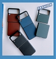 Handmade Korean Classic Leather Verde Preto Azul Castanho Telefone Case for Samsung Galaxy Z Flip 3 Cosplay (5G)