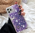Handmade Japanese Marin Moon Violet Luna Chat Glitters 3D Téléphone Case for iPhone 678 s Plus se2 X Xs XR XsMax 11 12 13 mini 14 Plus Pro Max Cosplay