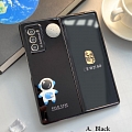 Handmade Cute Korean Space Galaxy Astronaut 검은 화이트 3D Planet Moon 전화 Case for Samsung Galaxy Z Fold 2 코스프레 (5G)