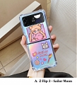 Handmade Cute Cartoon Japanese Sailor Moon девушка Clear Transparent Colorful with Pearl Chain Телефон Case for Samsung Galaxy Z Flip а также Z Flip 3 а также Z Flip 4 Косплей (5G)