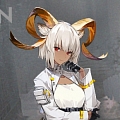 Carnelian Wig (Medium Silver, with Ears) from Arknights