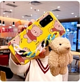 Handmade Cute Cartoon Japanese Plush Brown Bear 3D Animals Yellow with Chain Phone Case for iPhone 78 Plus se2 X Xs XR XsMax 11 12 13 mini Pro Max