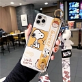 Handmade Cute Cartoon Snoopy 3D Animals 화이트 황색 with 벨트 with Chain with Strap 전화 Case for Samsung Galaxy S 6 7 8 9 10 20 21 22 23 24 Plus Ultra 과 Note 8 9 10 20 Plus Ultra 과 A Series 코스프레