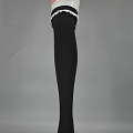 Black Thigh High Stockings (2nd) with White Ruffles Stockings