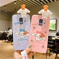 Cute Cartoon Japanese Dog Purple Pink 3D Animals Phone Case for Samsung Galaxy S 10 20 Plus Ultra